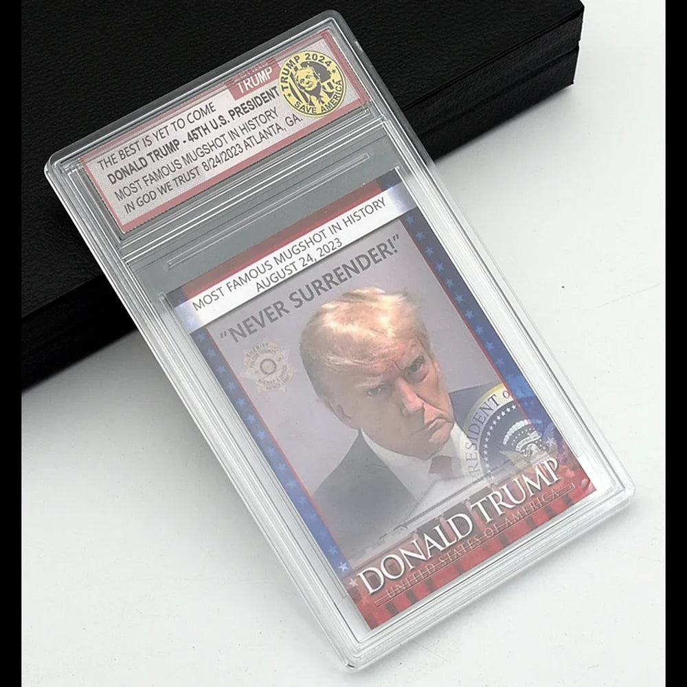 2024 Trump 45th US President Paper Card Never Surrender Save America Card Souvenir Fun Rating Home Decoration